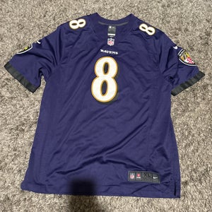 Baltimore Ravens #8 Lamar Jackson XL New Jersey