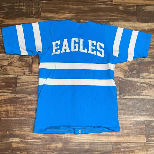 Vintage Sand Knit Button Jersey Shirt Eagles Size 38 RARE
