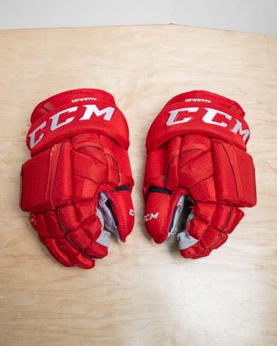 13" Detroit Red Wings CCM HG12 Pro Stock Gloves