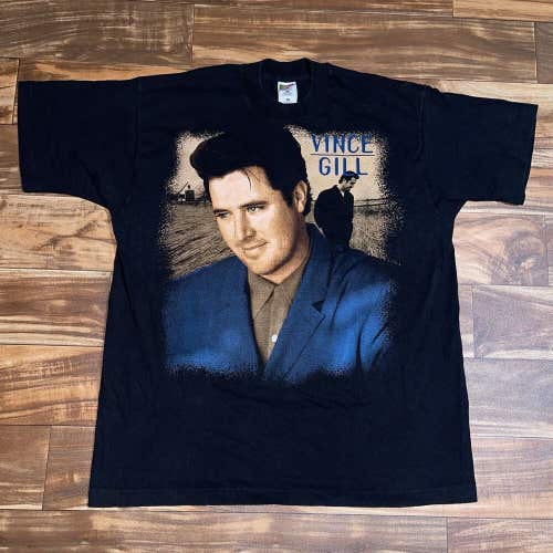 Vintage Vince Gill Shirt Men Size L 90's Single Stitch Country Music T-Shirt