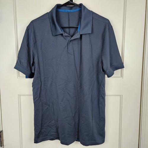 Lululemon Polo Shirt Men Charcoal Gray Casual Golf Tennis Size: M/L