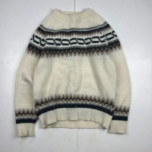 Vintage Hudson's Detroit Wool Blend Nordic Sweater Long Sleeve Icelandic Sz M