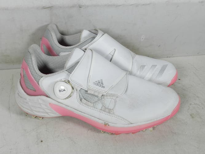 Adidas FW 5635 BOOST BOA White & Pink Soft Spike Women's Golf Shoes Size 8