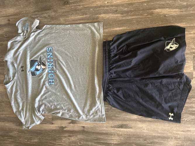Team Issued t-shirt/shorts combo Hopkins lacrosse