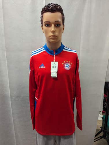 NWT FC Bayern Munich Adidas 1/4 Zip Jacket L