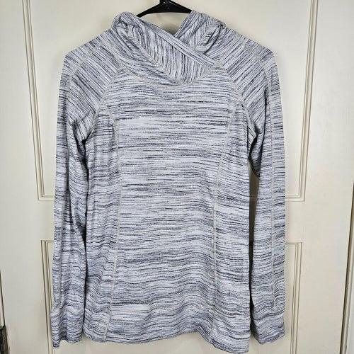Lululemon Think Fast Space Dye Gray Pullover Sweatshirt Hoodie Women's Size: 6