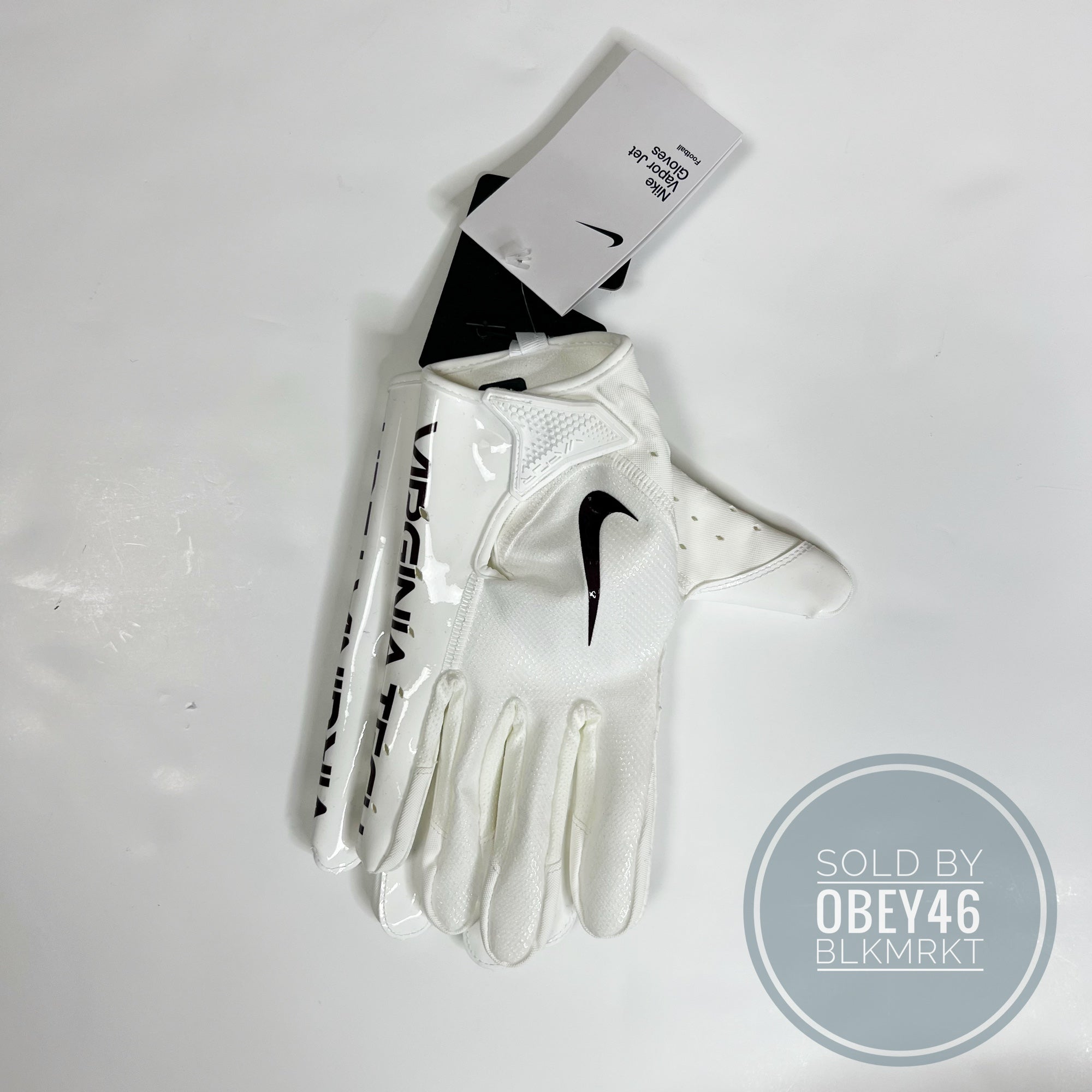 Nike Vapor Jet Buccaneers Skill Football Gloves Pewter/Red PGF902-223 Men  Size L