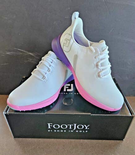 FootJoy Fuel Sport Golf Shoes WOMEN White/Pink - *NEW* - SIZE 6.5 #90547