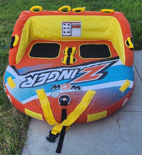New WOW Sports Zinger Towable Tube for Boating 1-2 Rider inflatable