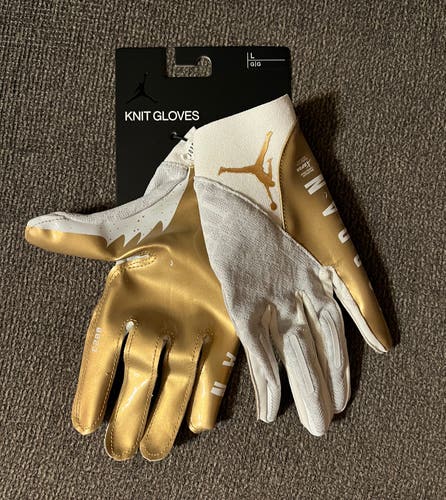 Nike Air Jordan Vapor Knit 4.0 Football Gloves “New Orleans Saints” Size Large