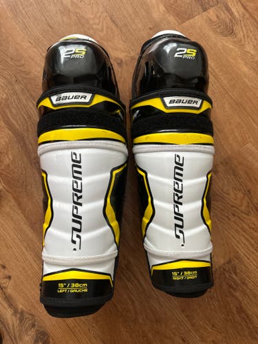 Senior Used Bauer Supreme 2S Pro 15" Shin Pads