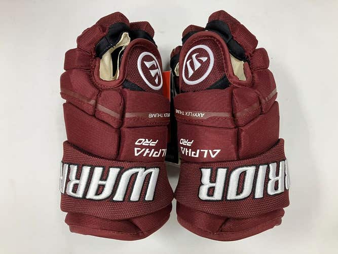 New Warrior Alpha Pro 10" Hockey Gloves junior ice glove JR maroon red roll inch