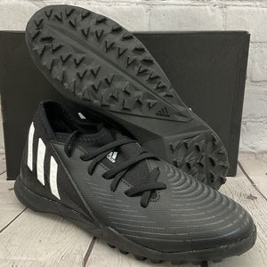 Adidas Unisex Predator Edge 3 TF JR Size 4Y Black Soccer Cleats NIB MSRP $65