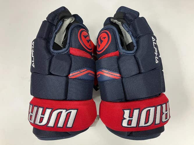 New Warrior Alpha QX3 10" Hockey Gloves junior JR navy red white glove ice roll