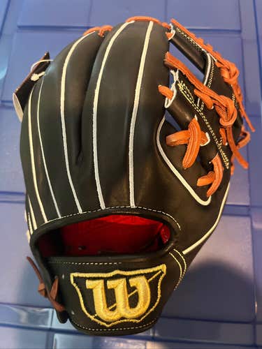 Wilson BEAR LOGO Wilson Staff Black Kip Japanese Baseball Glove: 1786 11.5" NEW W/TAGS + BAG