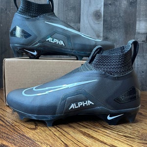 Nike Alpha Menace Elite 3 Flyknit Football Cleats Black CT6648-010 Size 9