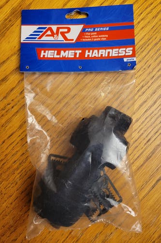 New A & R Goalie Helmet Harness Black