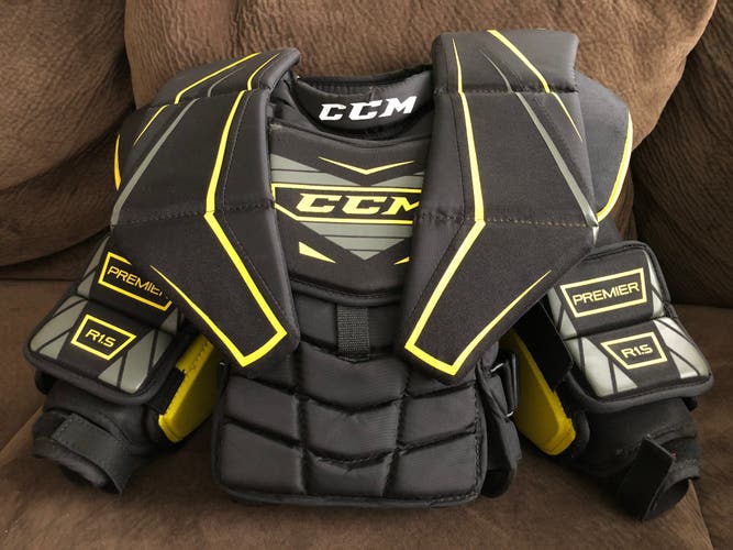Used Junior CCM Premier R1.5 Goalie Chest Protector Size S/M