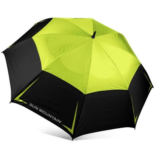 Sun Mountain Manual Golf 68" Umbrella Wide - Rush Green / Black - MSRP $60