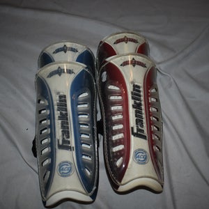 Franklin Soccer Shin Guards, 2 Pair, Red and Blue