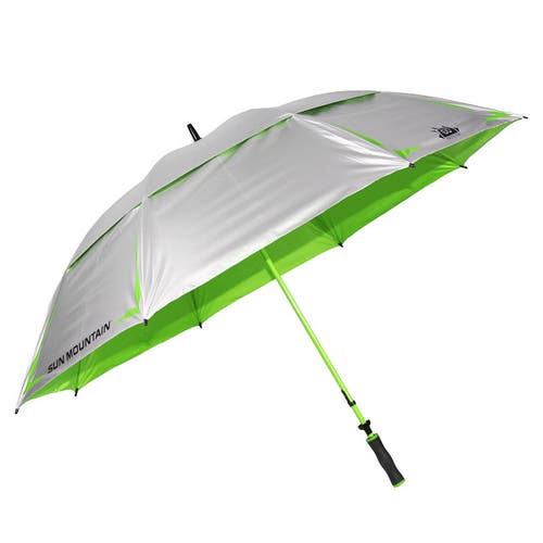 Sun Mountain Manual Golf 68" Umbrella Double Canopy - Atomic Rush Green / Silver