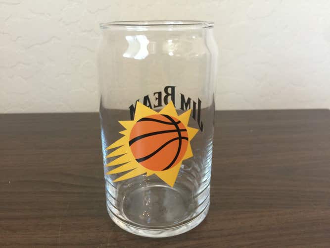Phoenix Suns NBA BASKETBALL SUPER AWESOME JIM BEAM Whisky Drinking Glass!