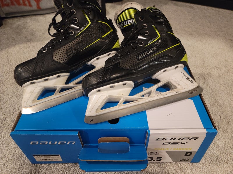 Junior Used Bauer GSX Hockey Goalie Skates Regular Width Size 3.5