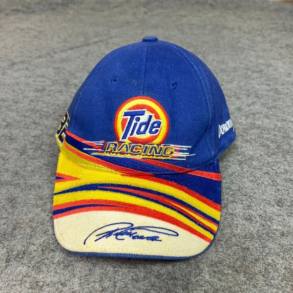 Ricky Craven Mens Hat Adjustable Blue Orange Racing Cap Tide Logo Sports Nascar
