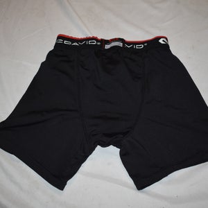 McDavid 9255 Compression Shorts w/ Cup Pocket, Black, Youth Large (25-27)