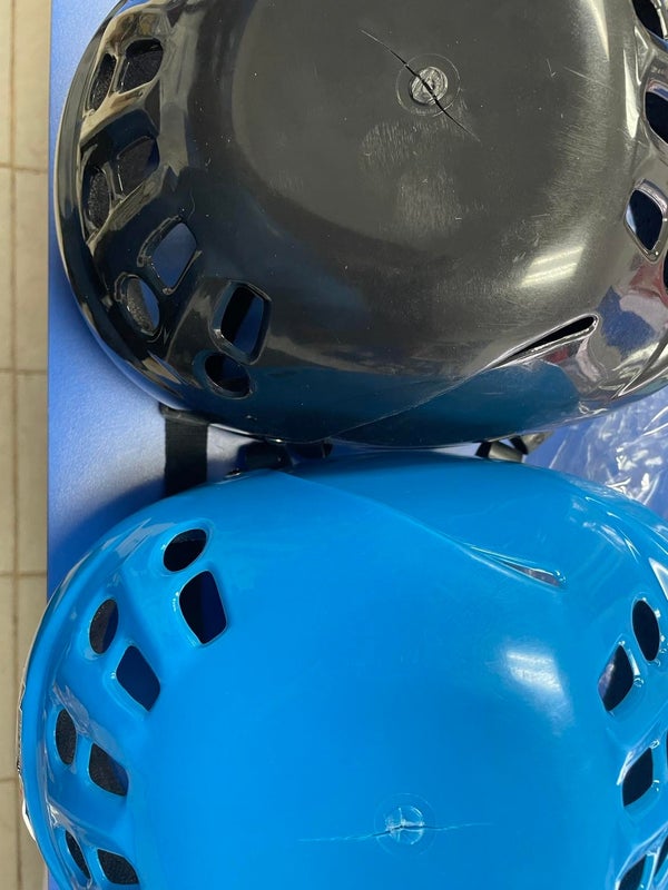 JOFA Reproduced Senior Hockey Helmet - Pro Stock, Black & Blue - NEW with Small Defect