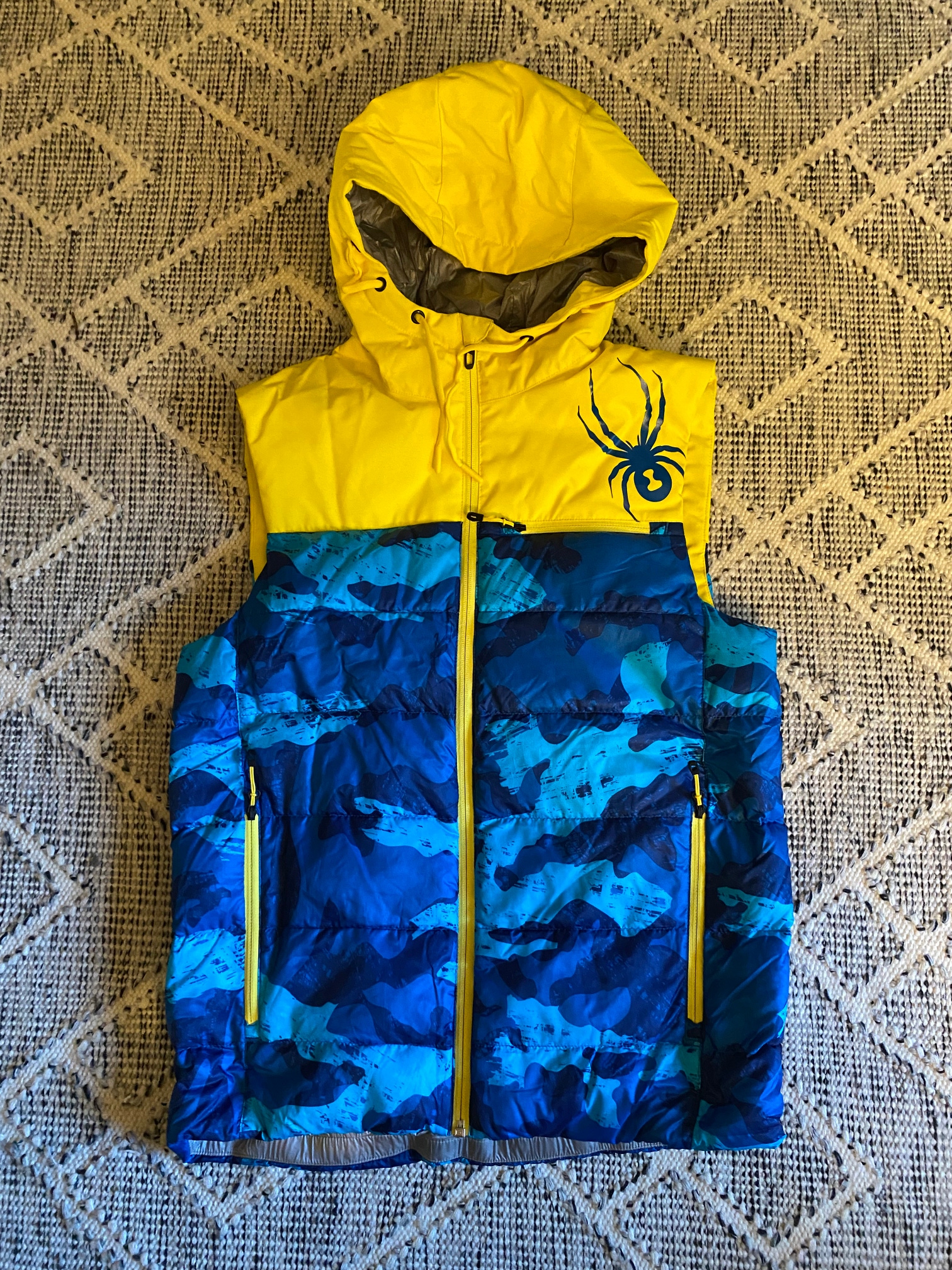 US Ski Team Yellow Unisex Adult New XS Spyder Jacket