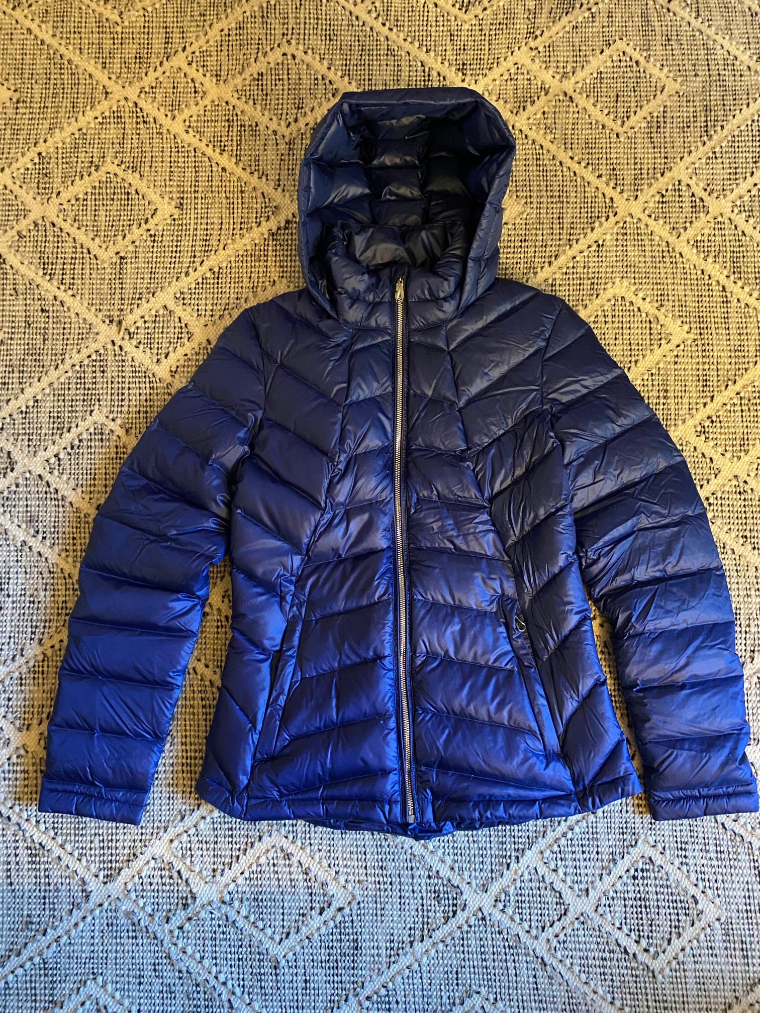 PATAGONIA Down Sweater Jacket Puffer Coral Orange Girls Size L (12) Winter  Coat