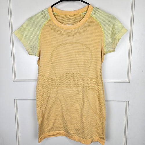 Lululemon Swiftly Tech Short Sleeve Crew Stretchy Yellow Breathable Women's 6