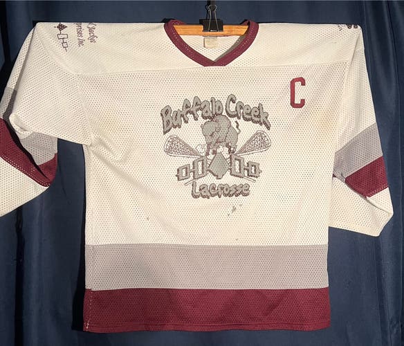 White Used XL Athletic Knit Jersey
