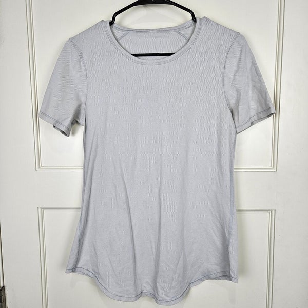 Lululemon Women's Gray Running Training T-Shirt Mesh Top Size: 6
