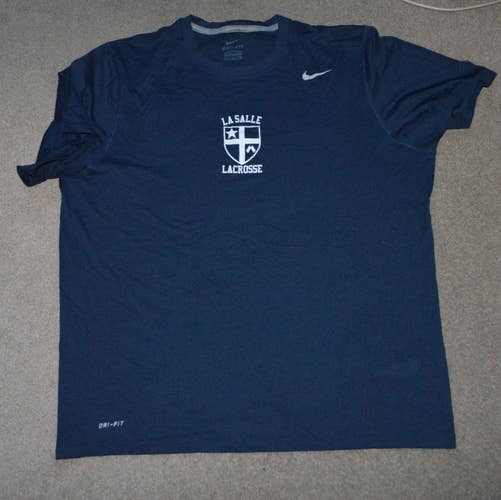 La Salle University Explorers Lacrosse Nike Dri Fit Team Issued Training Shirt