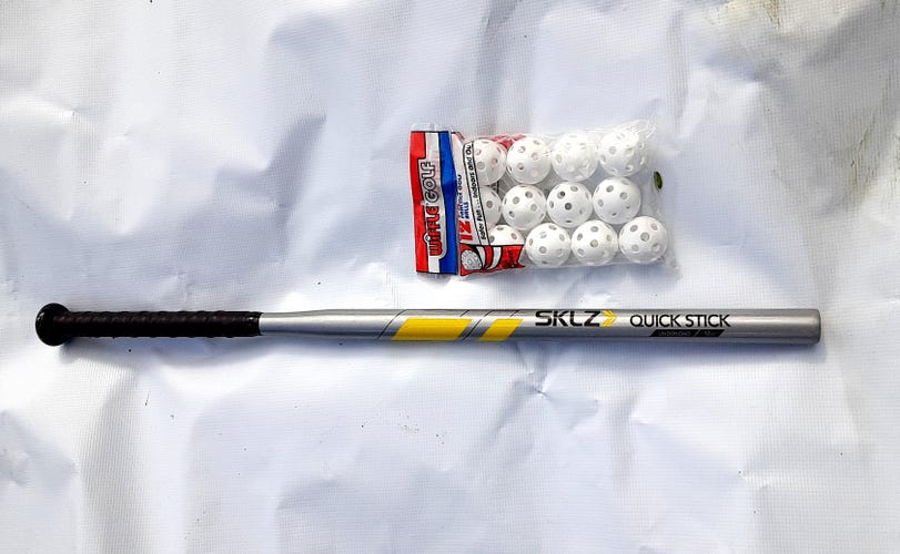 NEW! Sklz Quick Stick baseball swing trainer + 12 Wiffle Golf Balls