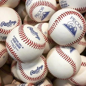 (335) Pro Game Balls 1 Case 120 baseballs of Rawlings Pecos League Low Seam
