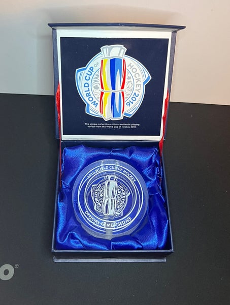 2016 World Cup of Hockey Crystal Puck w/ Game Used Ice inside!
