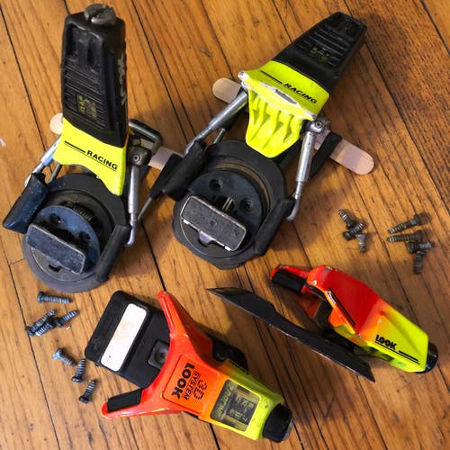 Used Look Z-Racing PIVOT 15 Ski Bindings 74 mm Brake Width Max Din 15