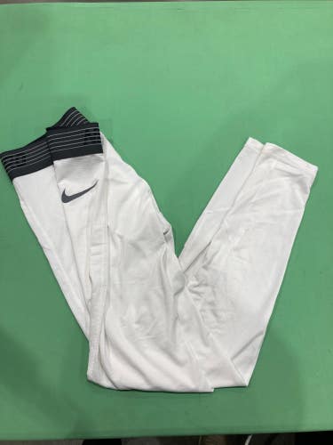 White Used Large Men's Nike Compression Pants