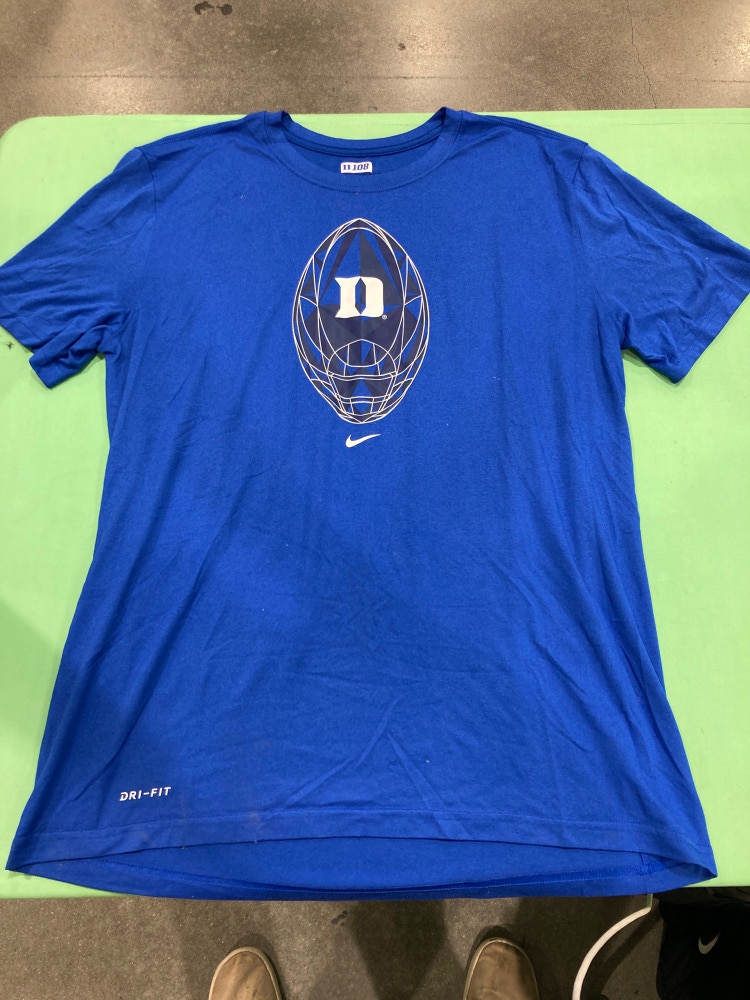 Blue Used Large Men's Nike Duke Football Shirt