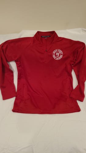 Regis Jesuit Girls Lacrosse, red Used Men's Medium 1/4 zip pullover