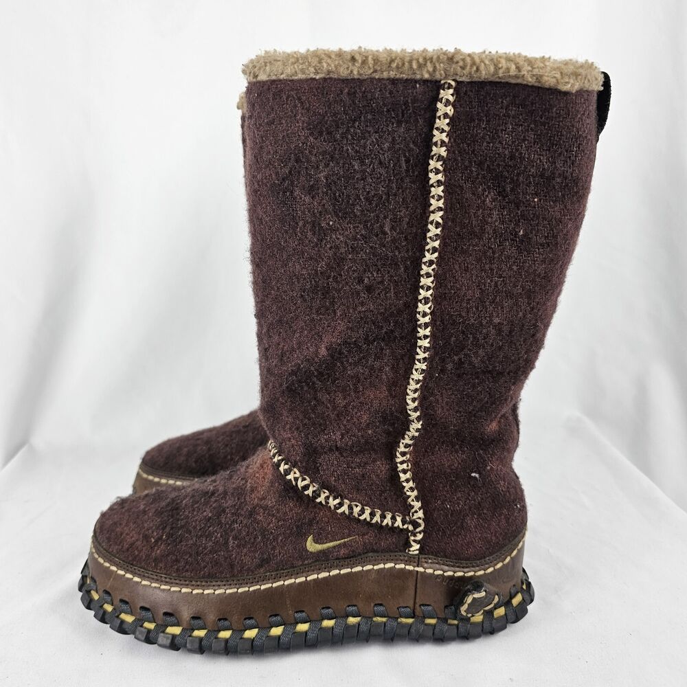 Nike ACG 2008 Womens Fur Lined Winter Boots Valenka Wool Size 