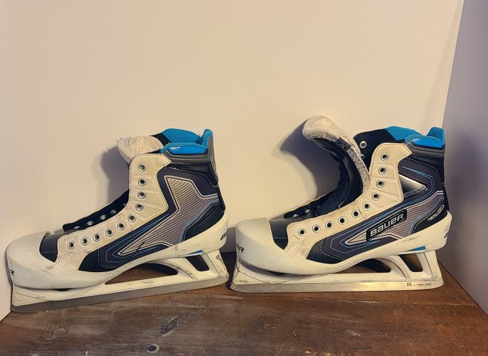 Senior Used Bauer Reactor 5000 Hockey Goalie Skates Regular Width Size 10