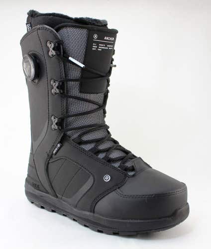 Ride Anchor Boa Tongue Tied System Snowboard Boots Mens 9 Black New 2024