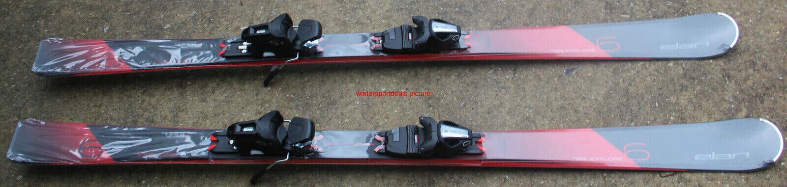 NEW Elan Explore 6 LS Ski's with EL 9.0 Bindings - Red, Black 152 cm