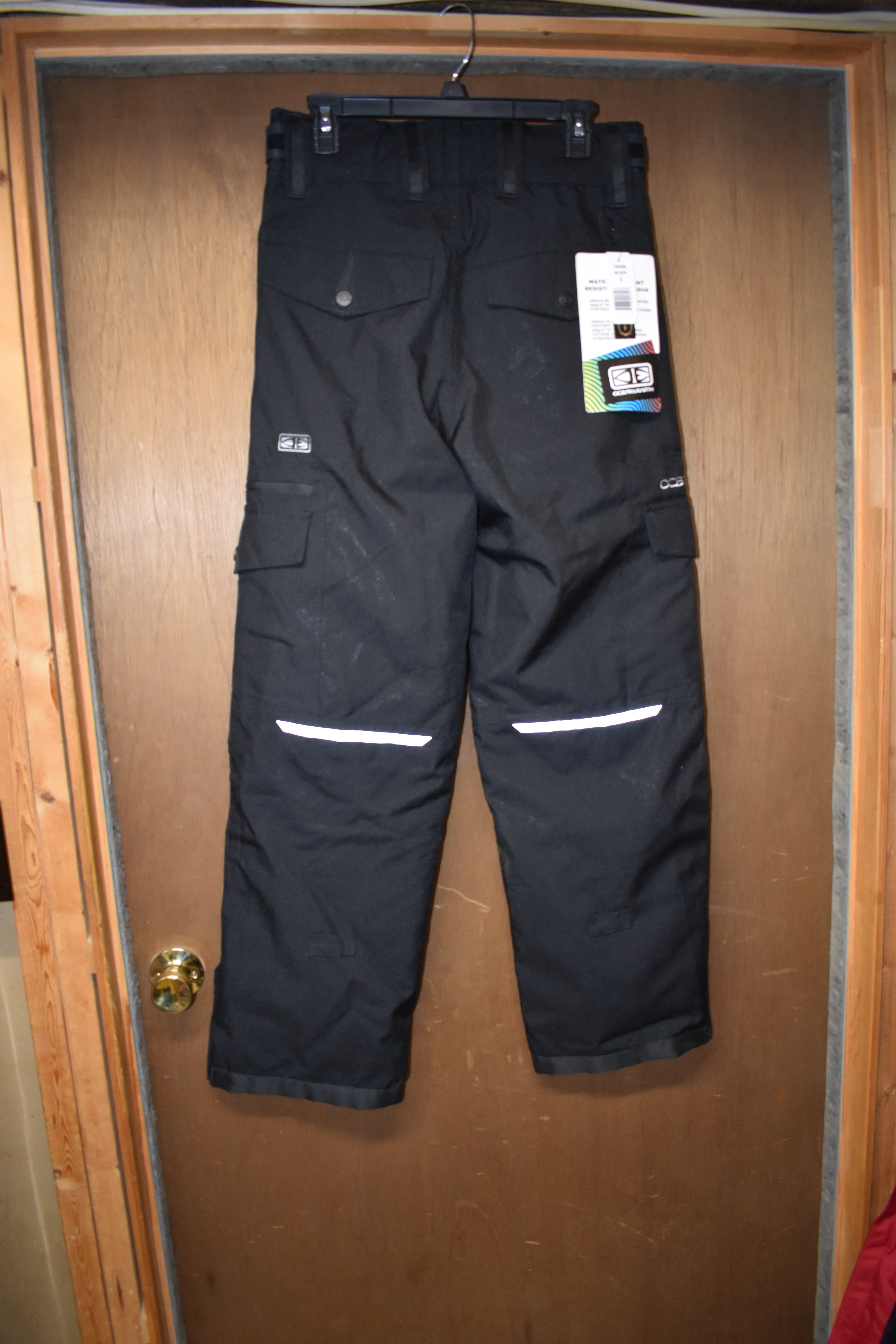 NWOT Mens Ocean & Earth Pro Series Black Snowboard Ski Utility Snow Pants  Size L