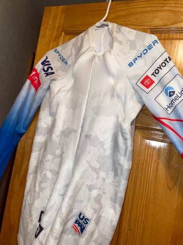 New 2022 Large US Ski Team Spyder Non-padded Downhill Suit FIS Legal