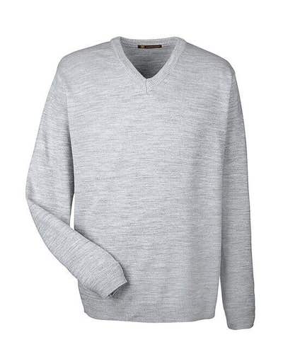 NWT Harriton Men's Pilbloc V-Neck Sweater Grey Heather Size Large